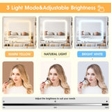 Tocador con taburete acolchado y estación de carga