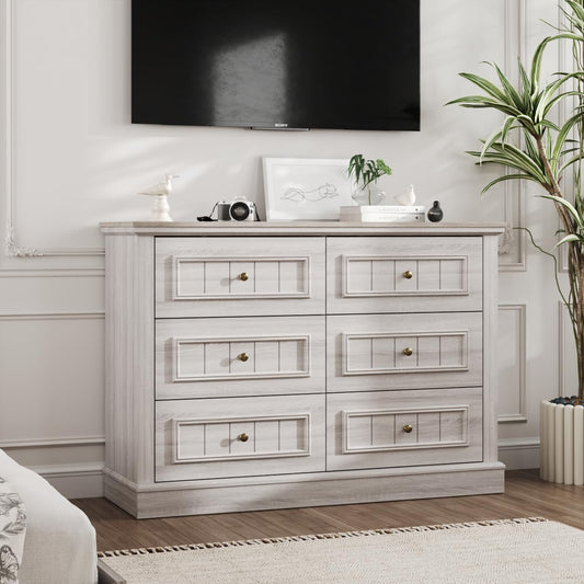 Cómoda organizadora de madera alta estilo granja
