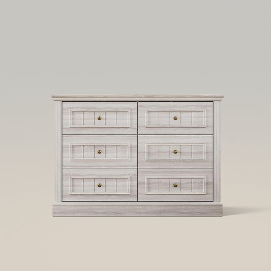 Cómoda organizadora de madera alta estilo granja