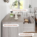 Cómoda organizadora de madera alta estilo granja
