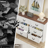 Cómoda de estilo rústico con cajones profundos para dormitorio