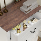 Cómoda de estilo rústico con cajones profundos para dormitorio