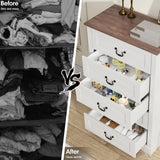 Cómoda de estilo rústico con cajones profundos para dormitorio