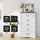 Cómoda de estilo rústico con cajones profundos para dormitorio