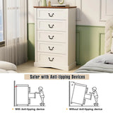 Cómoda de estilo rústico con cajones profundos para dormitorio