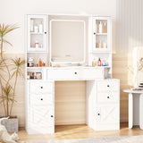 Makeup Vanity Table with Mirror and Lights