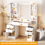 Makeup Vanity Table with Mirror and Lights