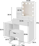 White with stool