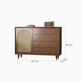 Modern Rattan Storage Sideboard Buffet Cabinet