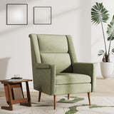 High-Quality Accent Chair with Seat Cushion, Mid-Century Modern Armchair with Solid Wood Legs