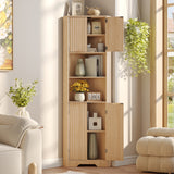68" Tall Corner Cabinet with Magnetic Lock, 26" Wide Storage Cabinet with Stable Support Legs