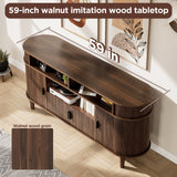 Modern 59-inch LED TV stand for 55/65/70-inch TVs - Glossy media center with storage drawers, TV stand for living room