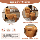 Modern Luxury Rotating Lounge Chair, Zero Gravity Recliner with Ergonomic Support