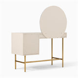 Modern Makeup Vanity Desk with Mirror and 3 Drawers Makeup Table for Bedroom