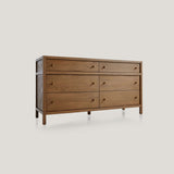 64in Chest of Drawers Wood 6 Drawer Dresser