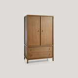 Freestanding Bedroom Armoire Wardrobe with 2 Drawers