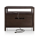 Mid-Century Bedroom Nightstand with Charging