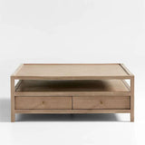 45in 4 Drawers Square Storage Coffee Table