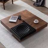 Mid-Century Square Solid Wood Coffee Table