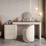 Modern Makeup Vanity Set with 5 Drawers and Stool