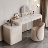 Modern Makeup Vanity Set with 5 Drawers and Stool