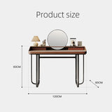 Modern Minimalist Vanity Table with Round Mirror