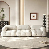 Fabric Fluffy Sofa Minimalist Deep Seat Couches