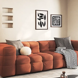 Sofá Loveseat tapizado moderno con asiento profundo