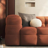 Sofá Loveseat tapizado moderno con asiento profundo