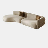 Deep Seat Minimalist Curved Sofa Sectional Couch