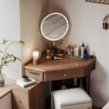 Small Corner Makeup Vanity Cupboard Dressing Table