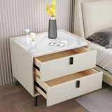 Slate Wood Bedside Table Modern Light Luxury Bedside Table