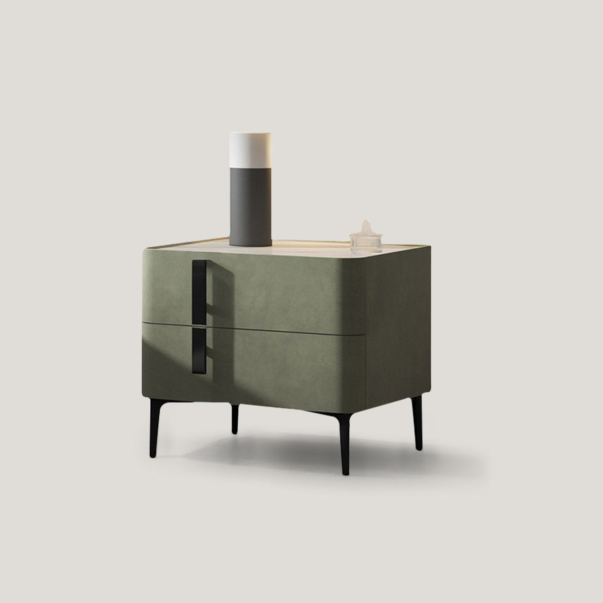 Modern Nightstand with Drawers Freestanding Bedside Table