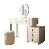 Makeup Vanity Table with 6 Solid Wood Drawers