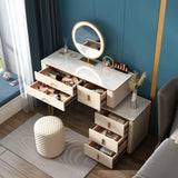 Makeup Vanity Table with 6 Solid Wood Drawers