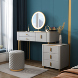 Makeup Vanity Table with 6 Solid Wood Drawers