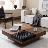 Modern Square Walnut Coffee Table