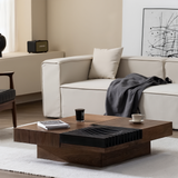 Modern Square Walnut Coffee Table