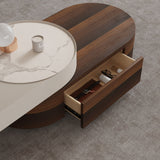 Modern Wood TV Stand and Coffee Table Set