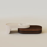 Modern Wood TV Stand and Coffee Table Set