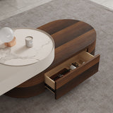 Modern Wood TV Stand and Coffee Table Set