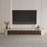 Modern Wood TV Stand and Coffee Table Set