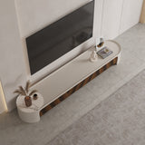Modern Wood TV Stand and Coffee Table Set