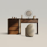 Modern Makeup Vanity Set with Light Dressing Table with Jewelry Storage Cabinet