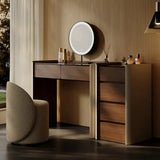 Modern Makeup Vanity Set with Light Dressing Table with Jewelry Storage Cabinet