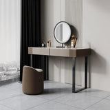 Modern Makeup Vanity with Marble Countertop and Lighted Mirror