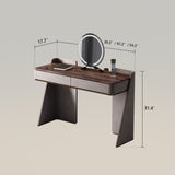 Modern Minimalist Makeup Vanity Table with 2 Drawers and Mirror