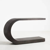 Wooden Curved Console Table