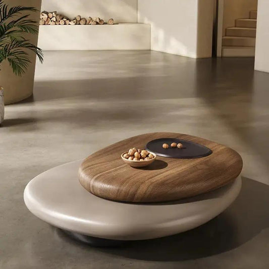 Small Oval Mod Rotatable Coffee Table