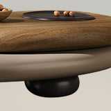 Small Oval Mod Rotatable Coffee Table